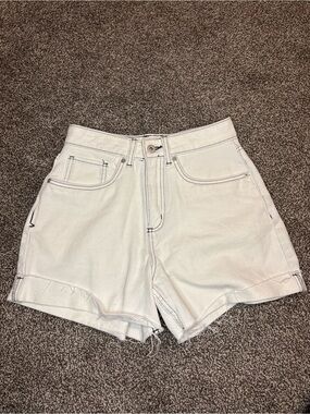 White Vans Jennifer High-Rise Denim Shorts